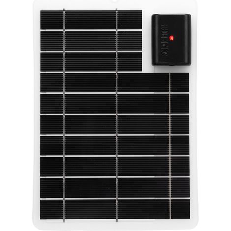 Ortviai Panneau Solaire Portable 7 W pour Extérieur – Silicium Monocristallin, Blanc, Charge Rapide pour Téléphone et Power Bank (1/5)