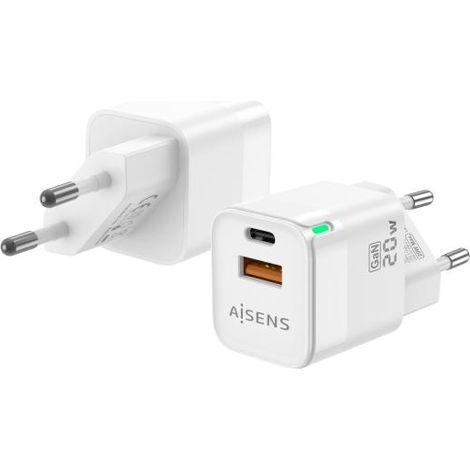 Caricabatterie da Parete Aisens ASCH-20W2P002-W Bianco 20 W (1 Unità) (1/4)