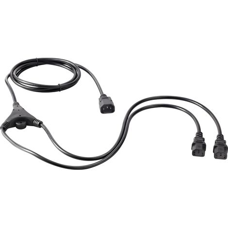 Sygonix SY-5042698 Kaltgeräte Y-Kabel  Schwarz 2.35 m