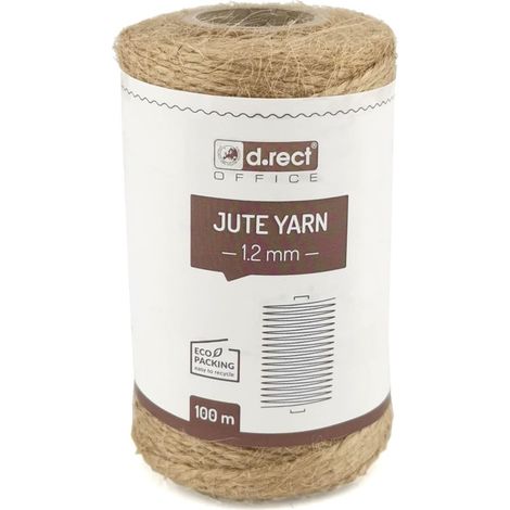 100m Corde,Jute Naturel,1,2mm Épaisseur,Ficelle Emballage,Décoration Maison,Artisanat DIY