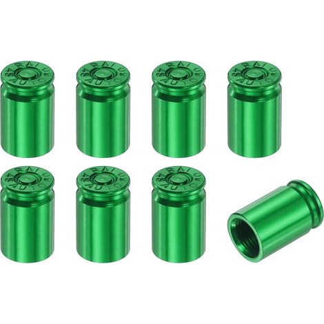 Tire Valve Stem Caps, 8PCS Universal Aluminum Alloy Car Air Stem Covers pour Cars SUV Trucks Bikes Motorcycles Bicycles, Green (1/5)