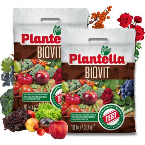 PLANTELLA BIOVIT Farina di roccia di bentonite e zeolite per fiori 10 kg x2 (1/5)