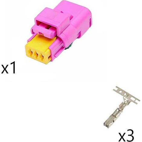 Kit Connecteur  Miniseal Mâle 3 Voies rosa