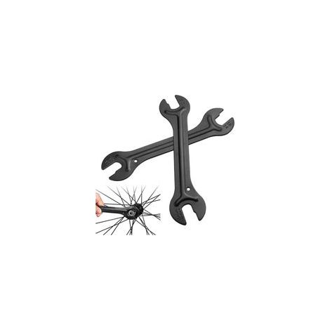 Lntyq 2-teiliges Fahrradnabenschlüssel-Set, 13/14/15/16 mm Konusschlüssel, Konusschlüssel aus Kohlenstoffstahl für Fahrradnaben (1/5)