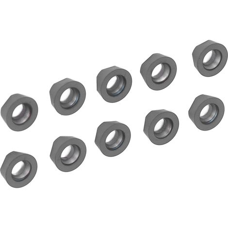 10 plaquettes de coupe rondes en carbure à revêtement noir pour tournage et fraisage CNC (RPMT10T3MOE-P)