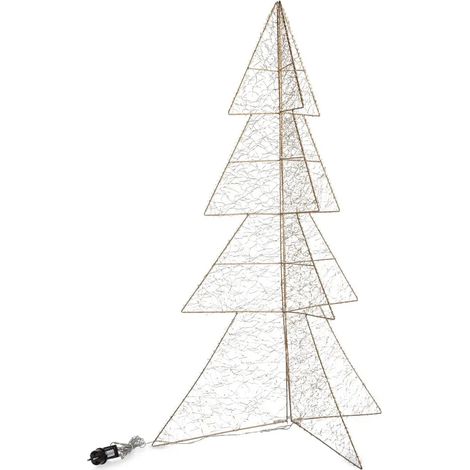 Pino di Natale Hoover oro Ø38 × H120 cm con 720 MicroLED Classic (1/3)