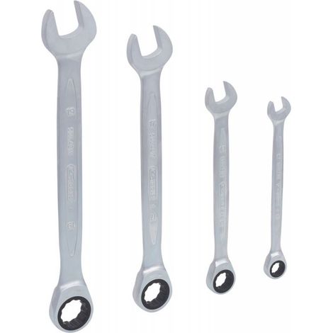KS Tools GEARplus Ratschenringmaulschlüssel-Satz, 4-tlg 10-19mm - 503.4204