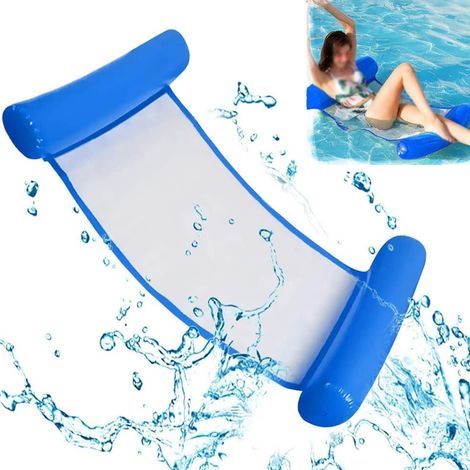 Hamac gonflable aquatique, fauteuil-lit flottant, bouée 4 en 1 multifonctionnelle, pliable et ultralégère pour la plage-AquaForge (1/5)