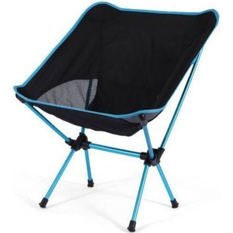 Kleiner Campingstuhl, kompakter Klappstuhl für Erwachsene - 90 kg - Leichter Wanderstuhl für Outdoor-Aktivitäten, Angeln, Wandern, Picknicks und Strand - Stuhl (himmelblau) (1/5)