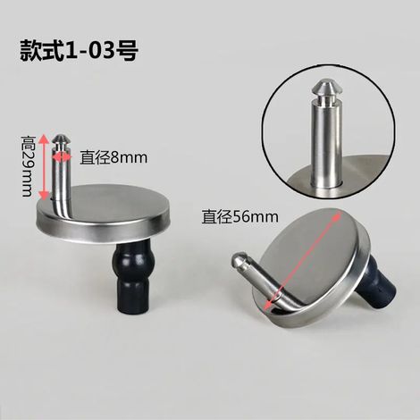 (charnière de fixation C) Boulon d'expansion pour fixation de la base de l'abattant de WC, charnière de fixation à dégagement rapide en acier inoxydable, vis de charnière pour couvercle d'abattant de (1/5)