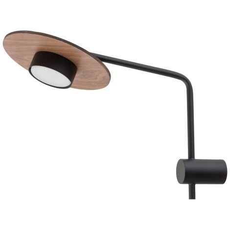 Applique murale LED Nowodvorski DISK noire bois GX53