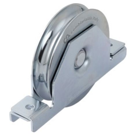 Roue de portail 80 mm – Support 1 roulement – Rainure ronde – Charge maximale 150 kg – Pour usage intensif – Combi Arialdo