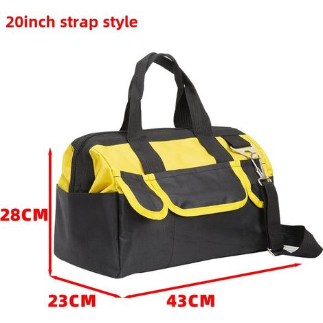 20-Zoll-Werkzeugtasche aus wasserdichtem, robustem Canvas mit Schultergurt für Baustellen (1/5)