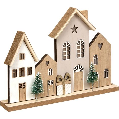 DECO BOIS MAISONS LED L24 - Atmosphera créateur d'intérieur (1/4)
