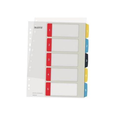Leitz Register Cosy 12400000 A4 bedruckbar PP farbig 1-5 (1/2)