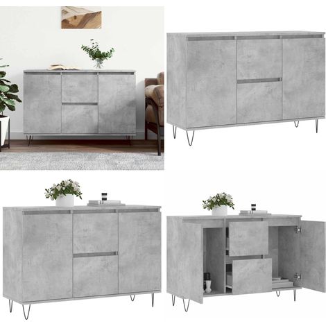 Sideboard Betongrau 104x35x70 cm Holzwerkstoff - Sideboard - Wohnwand - Regal - Wohnzimmermöbel - Holzmöbel - Home & Living (1/5)