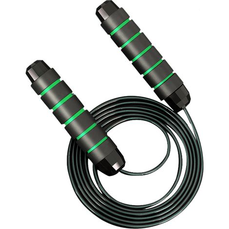 Corde À Sauter - Roulements À Billes - Poignées En Mousse Eva - Câble Acier Pvc - Réglable Pour Fitness Et Boxe - 1 Unité (1/5)