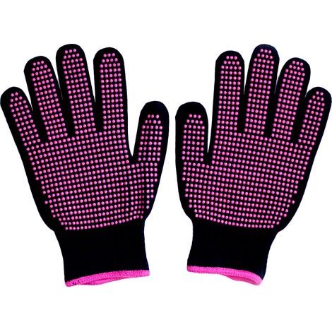 Doppelseitige, rutschfeste Silikonhandschuhe für Lockenstäbe, hitzebeständig, 1 Paar, für den Einsatz im Friseurhandwerk. (1/5)