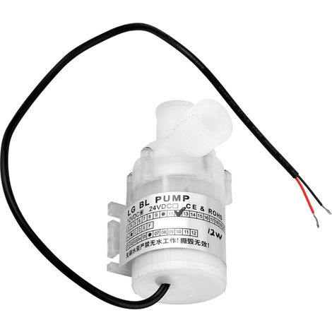 Extrem leise Mini-Gleichstrom-Tauchpumpe 12 V 12 W, weiß, lebensmittelecht, bürstenlos, 3,5 m Förderhöhe (1/5)