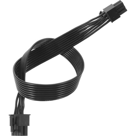 Câble d'alimentation PCIe 8 vers double 8 (6+2), 42 cm (16,5 pouces), gaine 18 AWG, pour carte graphique, conçu pour des branchements et des rebranchements répétés, réparation PC (1/5)