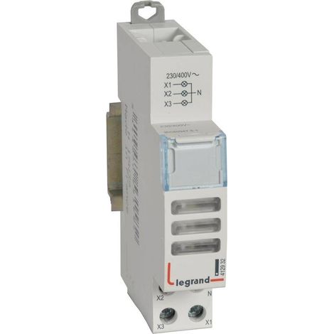 voyant modulaire triple - 230 / 400 volts - blanc (1/2)