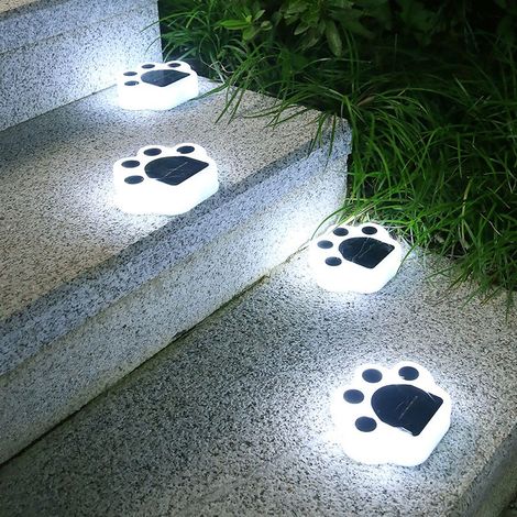 Solarbetriebene LED-Wegeleuchte, Solar-Gartenleuchte für Rasen, Terrasse, Einfahrt, Gehweg, Patio, weiß (1/4)