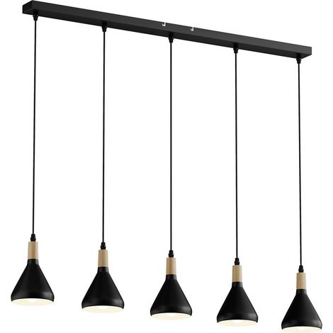[NEUWERTIG] B-Ware Lindby Led Pendelleuchte Arina Hängeleuchte Deckenlampe Lampe Schwarz 5 Flammig