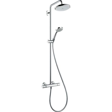 Columna de ducha HANSGROHE Croma 220 EcoSmart de chorro único con mezclador termostático 27188000 (1/5)