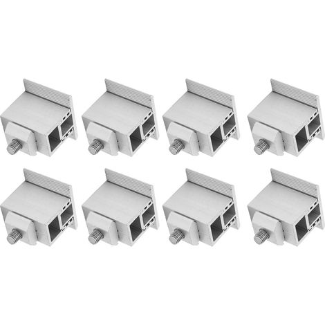 Packung mit 10 verstellbaren Mittelclips aus Aluminium für Solarmodule, robuste Photovoltaik-Montagehalterung für die Dachmontage, Mittelclip kompatibel mit PV-Modulen. (1/5)