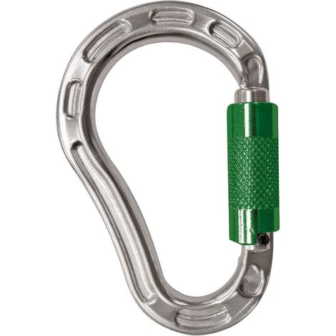 Mousqueton aluminium HMS grande ouverture double action