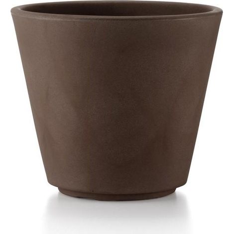 Outdoor "Ribeira Essential" Kunststoffvase für Blumen und Pflanzen -40 cm / Bronze