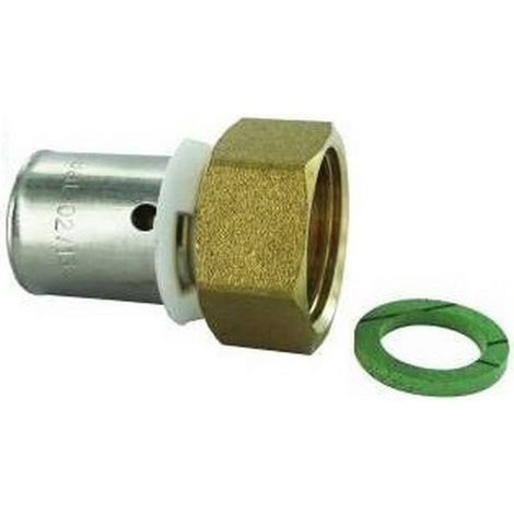 Comap 7359738 - Straight crimp fitting with free nut P7359G + flat gasket Ø25x2.3-1" - 2 pcs