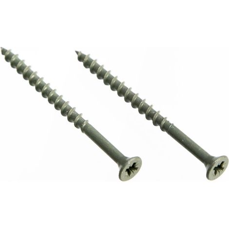 One Stop DIY Lot de 48 vis cruciformes pour terrasse Vert 4,5 x 60 mm