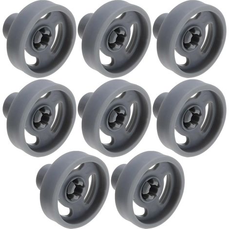 Lot de 8 roulettes inférieures pour panier à couverts WD12X10231 pour lave-vaisselle 1263942 AP3994981 PS1481883 (1/5)