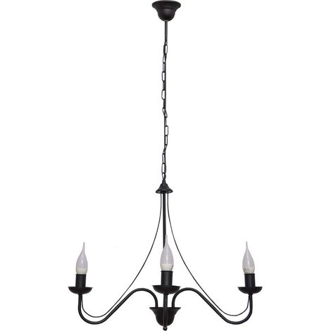 Helam MALBO Plafonnier Suspendu Multi Bras Noir 60cm (1/2)