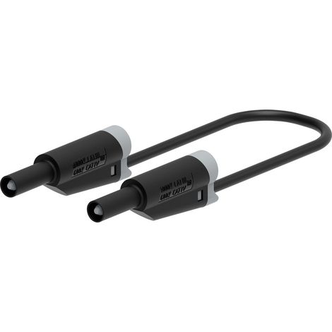 Electro PJP 2711-IEC-CD1-100N Messleitung Bananenstecker 4 mm  1 m Schwarz 1 St. (1/2)