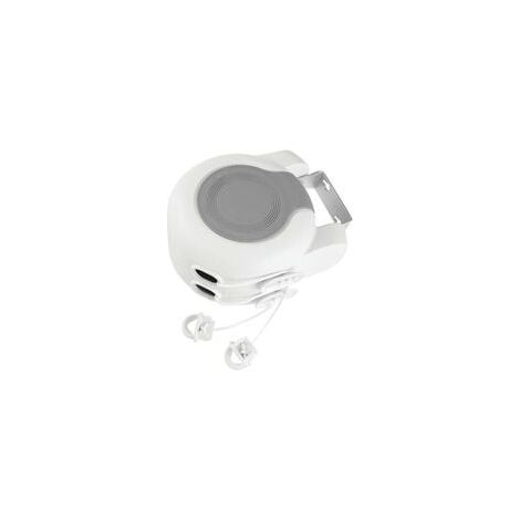 corde à linge extensible – séchoir mural pour intérieur et extérieur en plastique et métal – étendoir à linge de 12,8 m pour salle de bain, buanderie, jardin ou voyage – blanc (1/4)