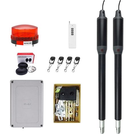 Kit d'ouvre-portes automatiques Contrôleur WiFi actionneur linéaire électrique 300kgs moteur système de moteur ouvre-porte pivotant automatique avec KIT à double bras épais pour accessoires de portail (1/5)