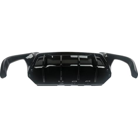 Diffuseur de pare-chocs arrière, plastique ABS durable, installation facile, noir brillant (1/2)