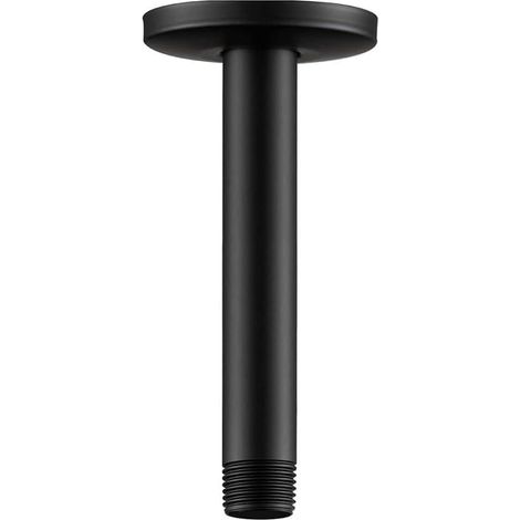Ensemble complet de supports de douche noirs avec bride, finition noire mate pour une installation sans joint.