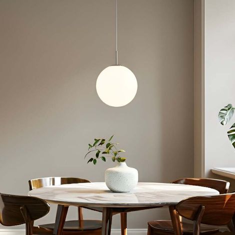 [NEUWERTIG] B-Ware Lindby Hängeleuchte Marike LED Pendelleuchte Lampe blendfrei E27 weiß Ø35cm (1/2)