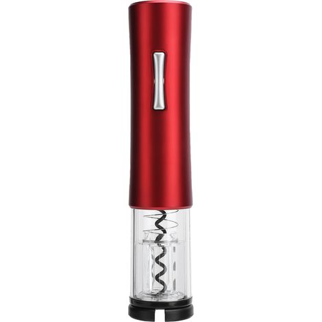 Ouvre-bouteille électrique automatique, tire-bouchon et coupe-capsule, accessoire de cuisine portable rouge (1/5)