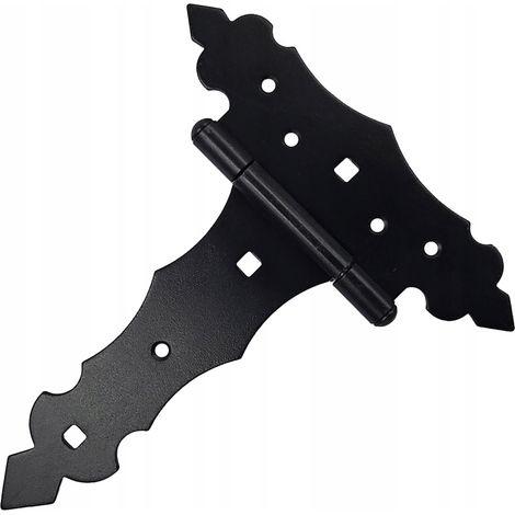 Charnière Décorative Triangle Domax ZOB150, 170 x 150 x 30 mm, Noir, Pour Portail Et Volet (1/5)