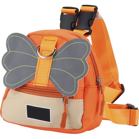Harnais sac à dos pour chien avec laisse réglable et sacoche pour animaux de compagnie, idéal pour les voyages, les promenades, la randonnée et le camping (orange) (1/5)