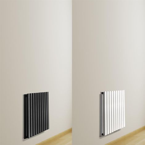 VILSTEIN Paneelheizkörper, Mittelanschluss und Seitenanschluss, Zweilagig Schwarz,600 x 600 mm (1/5)