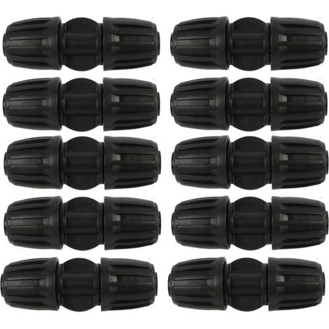 10 pièces Connecteurs Droits pour Système d'Irrigation Goutte à Goutte, Raccords pour Tuyau d'Eau PE de 16mm, Tuyau d'eau Goutte à Goutte système d'irrigation, pour Jardinage, Agriculture et Serres (1/4)