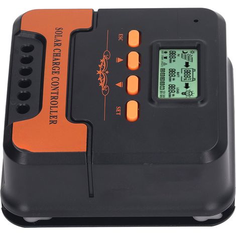 Régulateur de charge solaire 12 V/24 V MPPT avec écran LCD, sortie USB 5 V 3 A (CM-D10 10 A) (1/5)