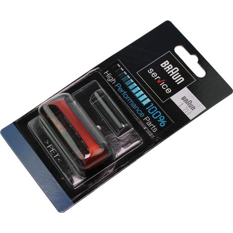 Grille de rasage metallique rouge pour rasoir electrique Braun - 67091064