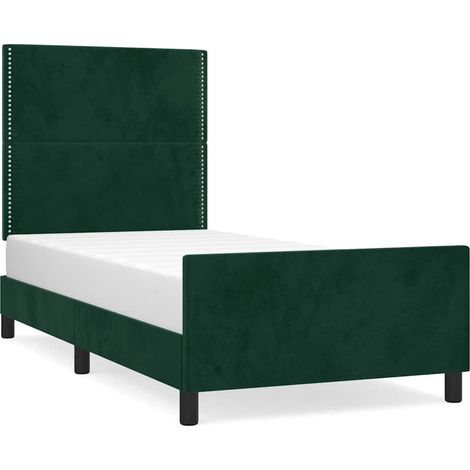 Maison Exclusive - Giroletto senza Materasso Verde Scuro 100x200 cm in Velluto (1/5)