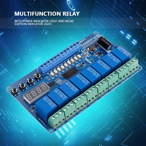 8-Kanal 8-36V Multifunktions-Zeitverzögerungsrelais mit LED-Optokoppler, Schnittstellenmodulplatine für die industrielle Automatisierung (1/5)
